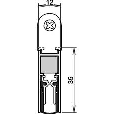 Accessori per Elettrodomestici Bianchi Türdichtung Doppeldicht M-12/35 1-393 2-s.L.833mm Alu.silberf.HLT ATHMER