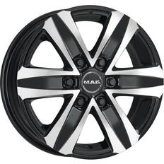 18" - 9.5" Bilfälgar Mak Stone6 T Black Machined Face 8x18 6/139.7 ET35 B106.1