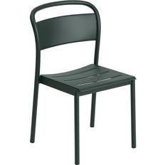 Muuto Sillas de Cocina Muuto Acero Linear Steel Side Chair Dark Green Silla de Cocina