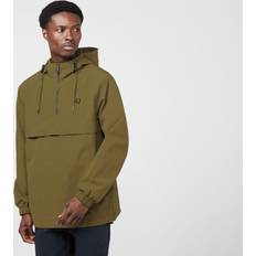 Fred Perry Outerwear Fred Perry Seersucker 1/2 Zip Jacket, Green