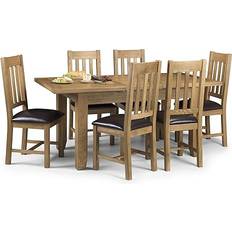 Oak - Wood Dining Sets Julian Bowen Astoria Extending Dining Set 90x180cm 7pcs