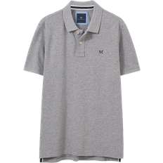 Grey - Men Polo Shirts Crew Clothing Classic Pique Polo Shirt - Grey Marl