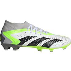 Adidas Slip-On Soccer Shoes Adidas Predator Accuracy.2 FG - White/Core Black/Lucid Lemon