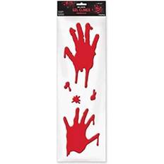 Red Makeup Amscan Asylum bloody hands long gel clings