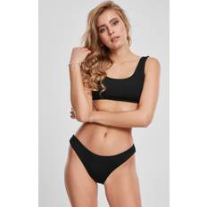 One Size - Woman Bikini Tops Urban Classics Tanktop Crinkle Bikini - Black