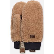 Bruin - Vrouw Wanten UGG Sherpa Mitten Logo Tape - Bruin