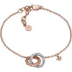 Emporio Armani Pulseras Emporio Armani Women's Icon Rose Gold Tone Bracelet, 16cm