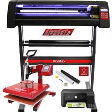 Machines de Loisirs et de Bureau Pixmax Swing Heat Press and Vinyl Cutter with Leds 38cm