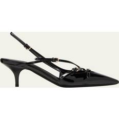 Miu Miu Patent Leather Slingback Pumps - Black