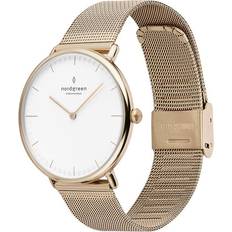 Nordgreen Watches Nordgreen Native Scandinavian Gold Analog 28mm Small with White and Mesh