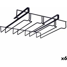 Acero inoxidable Bandejas de servicio Kinvara Soporte Para Copas Hierro 36 x 7.5 x 26 cm (6 Unidades) Bandejade servicio