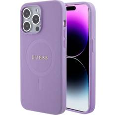 Guess iphone 15 pro max magsafe hülle case cover saffiano collection purple