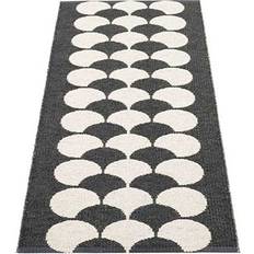 Pappelina Poppy Rug Black/Vanilla 70x150 cm White, Black cm