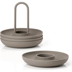 Beige Porta huevos Zone Denmark 4 Hueveras Con Soporte Singles Taupe Porta huevos