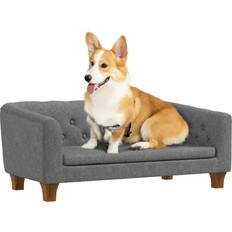 Pawhut Dog Sofa Bed, Elevated Dog Couch Medium Dogs