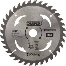 Accesorios para herramientas eléctricas Draper TCT Cordless Construction Circular Saw Blade for Wood & Composites, 165 x 20mm, 36T