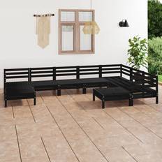 vidaXL Solid Pinewood Garden Outdoor Lounge Set