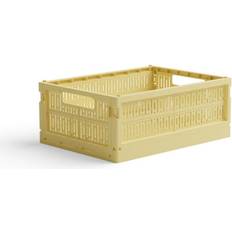 Foldekasse midi Crate Foldekasse Midi - Lemon Cream Opbevaringsboks