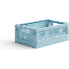 Krystal Kasser & Kurve Made Crate Crate Foldekasse Mini Crystal Blue Crate Opbevaringsboks