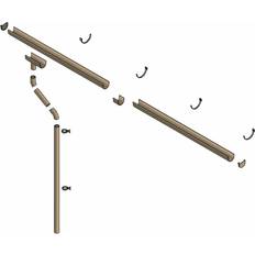 Terrassenüberdachungen SKAN HOLZ Regenrinnen-Set Carports 2er Set-10 m