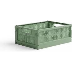 Made Crate Crate Foldekasse Midi Green Bean Green Crate Opbevaringsboks