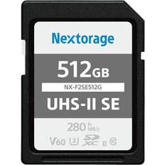 Nextorage 512GB UHS-II V60 SDXC Memory Card Max Read Speed 280MB/s Max Write Speed 170MB/s (F2SE Series)