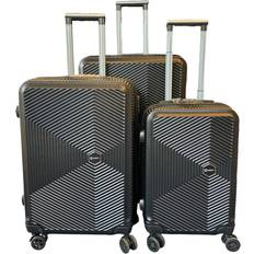 Hårde Kuffertsæt på tilbud Conzept Flight Case 3 stk. - Black