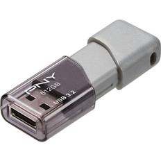 PNY 512GB Turbo Attaché 3 USB 3.2 Flash Drive 100MB/s, Silber