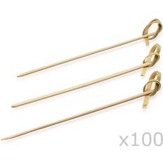 Bois Ustensiles de cuisine WAS 100 Pics Alimentaires en Bambou L 110 mm Brochette