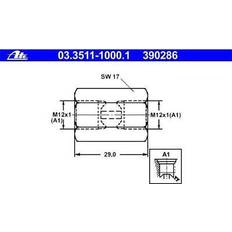 Pieds et Kits de Montage pour Porte-Bagages ATE 03.3511-1000.1 Conduite De Frein