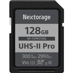 Nextorage Ultra Fast v90 UHS-II SD-Karte PRO, 128 GB maximale Schreibgeschwindigkeit 299 MB/s, max. Lesegeschwindigkeit 300 MB/s SDXC UHS2 Speicherkarte NX-F2PRO