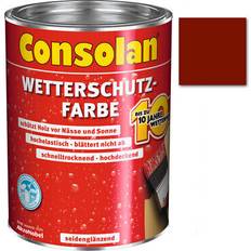 Consolan wetterschutz-farbe holzfarbe holzschutz schwedenrot 0.75L