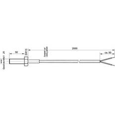 Pt100 temperatursensor k4-pt100-m8x50-2m fühler-typ pt100