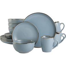 Gibson Home Rockaway Gold 16-Piece Dinner Set 16