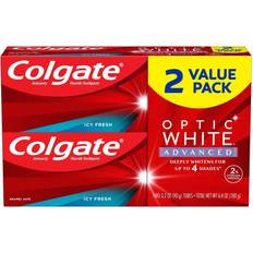 Colgate icy Colgate Optic White Advanced Teeth Whitening Toothpaste Icy Fresh 3.2 Oz 2 Pack