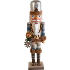 Blue Nutcrackers Kurt Adler 15-Inch Wooden Rustic Glamour Nutcracker