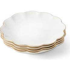 Ceramic Dessert Plates Aerin Scalloped Appetizer Plates, Set of 4 Plato de Postre