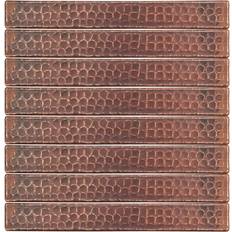 Hammered Copper Tile Quantity 8 T18DBH_PKG8 Oil