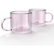 Glass Cups Elle Double Wall Coffee 2 Cup 6