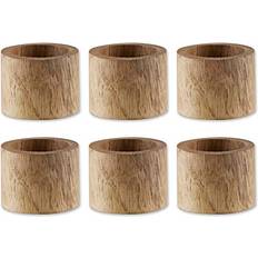 Beige Napkin Rings Design Imports DII Basic Collection Decorative Rustic Farmhouse Style Largest Set 6 Piece Napkin Ring 4pcs