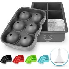 Gray Ice Cube Trays Zulay Kitchen Silicone Square Mold Ball Mold Ice Cube Tray