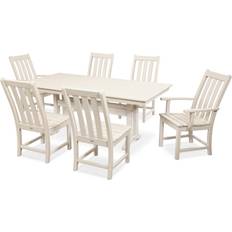 Polywood Vineyard 7-Piece Farmhouse Patio Dining Set