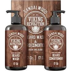 Viking Revolution Beard wash conditioner set shampoo with argan jojoba oils