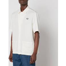 Fred Perry Linen Pique Panel Shirt, White