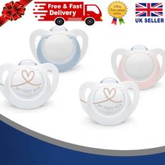 Nuk Pacifiers & Teething Toys Nuk star baby dummy bpa-free silicone soothers-2count-choose colour/size
