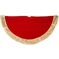 Red Christmas Tree Skirts Kurt Adler Cable Christmas Tree Skirt