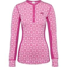 Dam - Rosa Underställstoppar Kari Traa Rose Long Sleeve, ulltröja, dam FUCHA