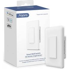 Google Assistant Wall Switches Aqara WS-USC01 Wireless Smart Light Switch, No Neutral, Single Rocker