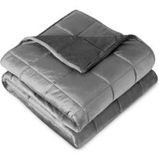 Weight Blankets Bare Home Sensory Fleece Weight Blanket Gray