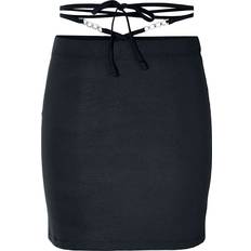 One Size - Woman Skirts Noisy May NMCELESTE HW CHAIN DETAILS SKIRT Medium-length skirt black